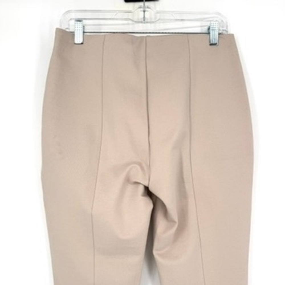 NWT Quince Ultra-Stretch Ponte Pintuck Ankle Pant Ecru Beige Slim Trousers L - Picture 10 of 16
